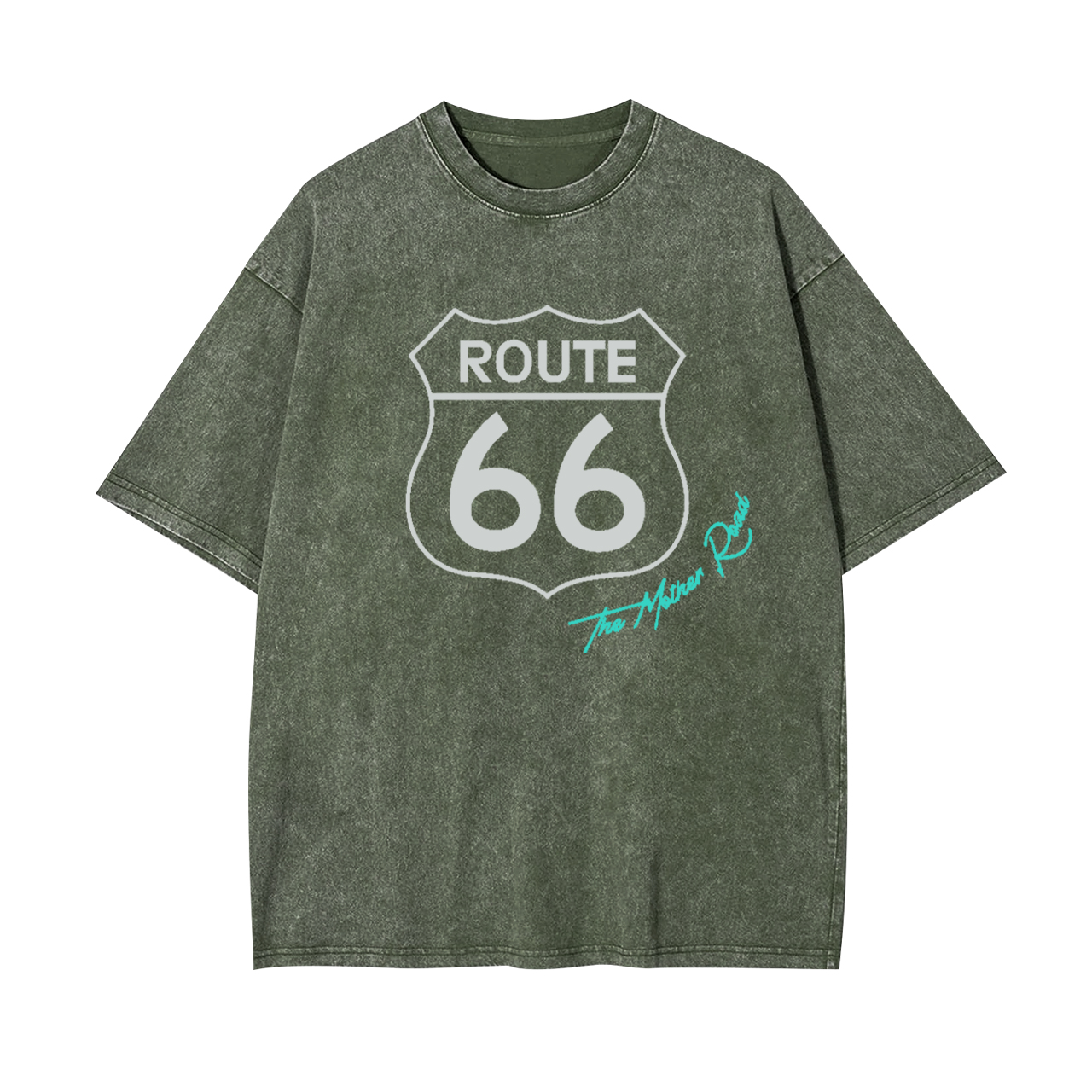 Historic US Route 66 Mother Road Garment-dye Tees