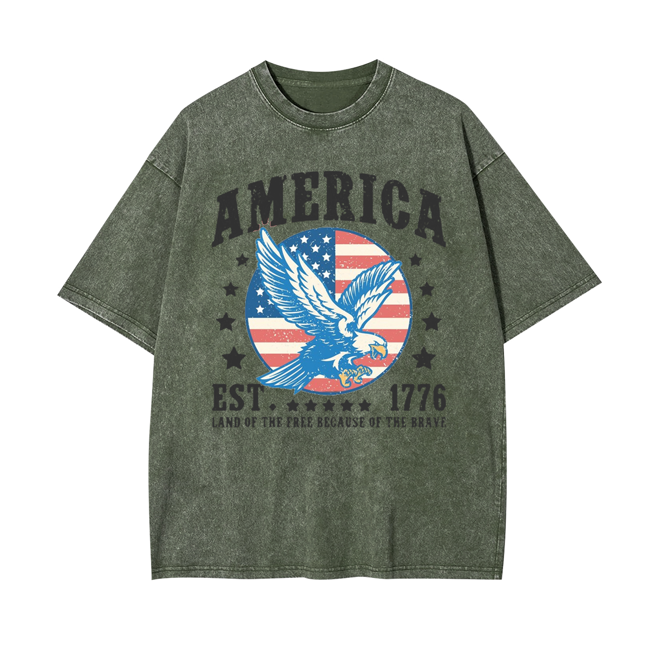 1776 Land of The Free Garment-dye Tees
