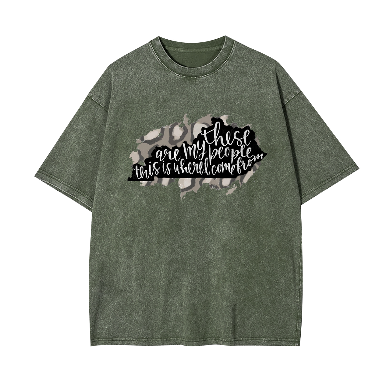 Leopard Print Kentucky Garment-dye Tees