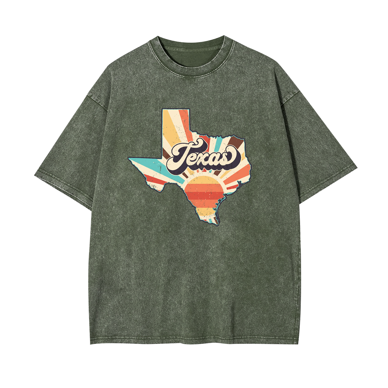 Retro Texas States Clipart Garment-dye Tees