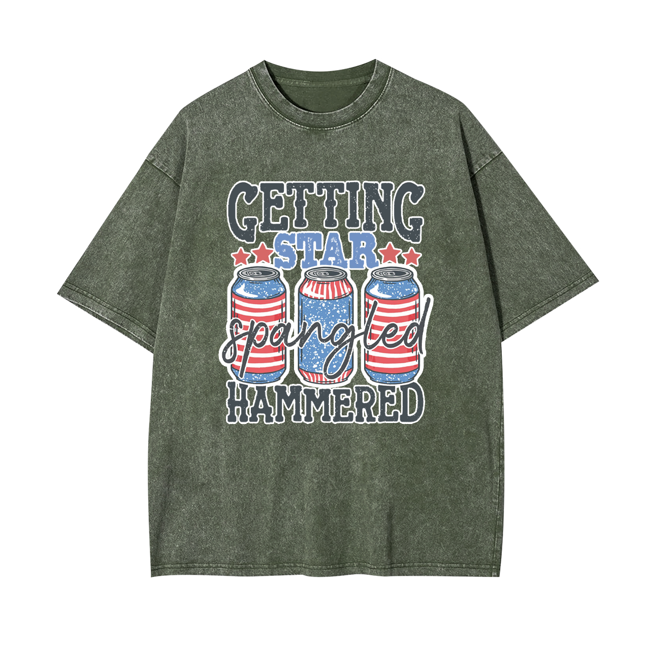 Getting Star Spangled Hammered Garment-dye Tees