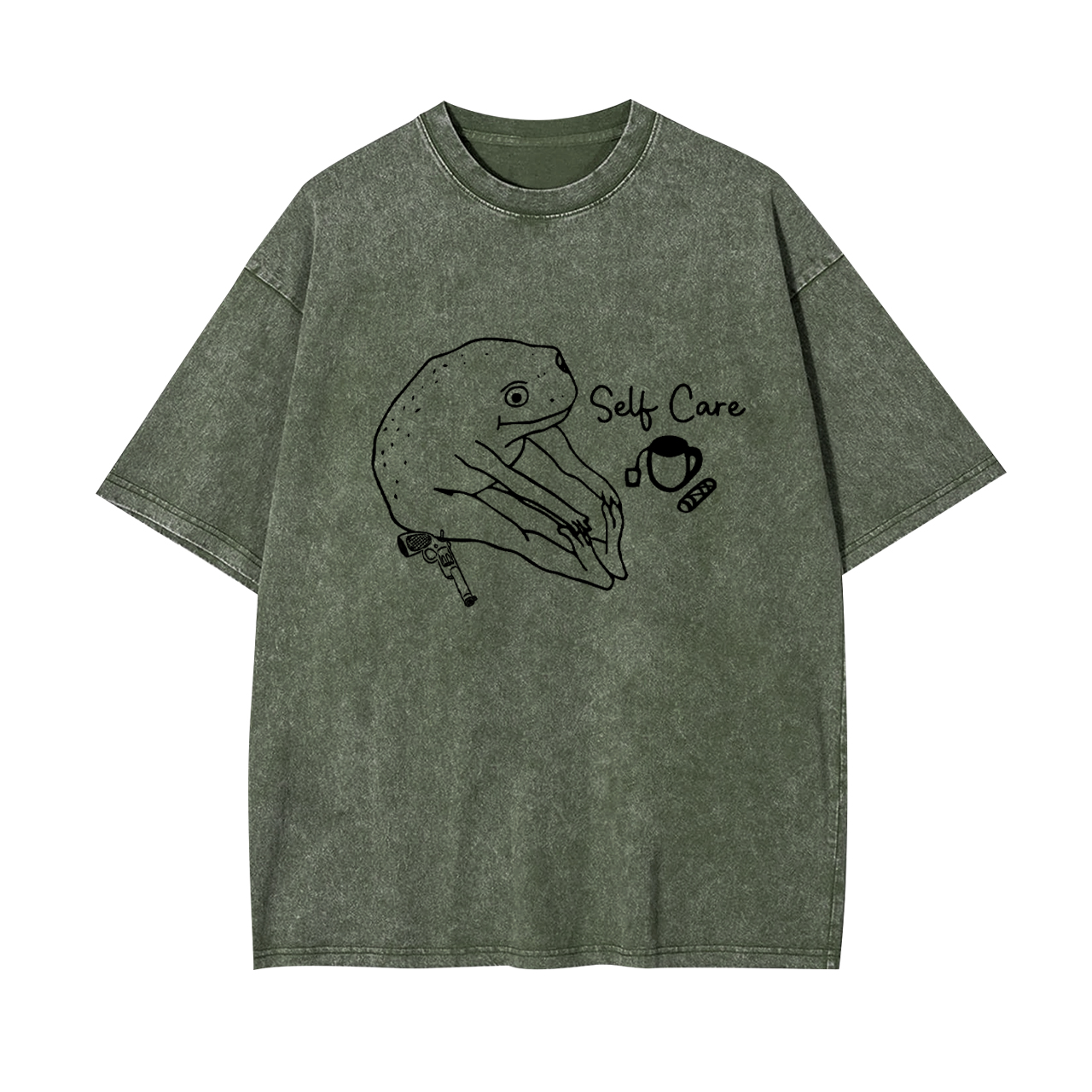 Funny Frog Self Care Garment-dye Tees