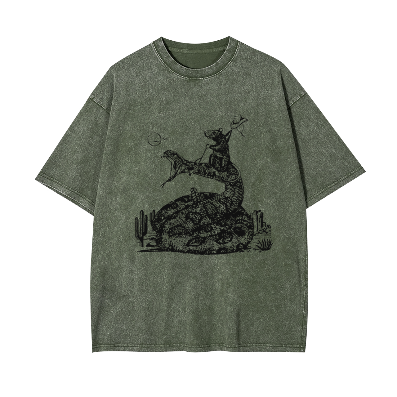 Funny Cowboy Mouse Garment-dye Tees