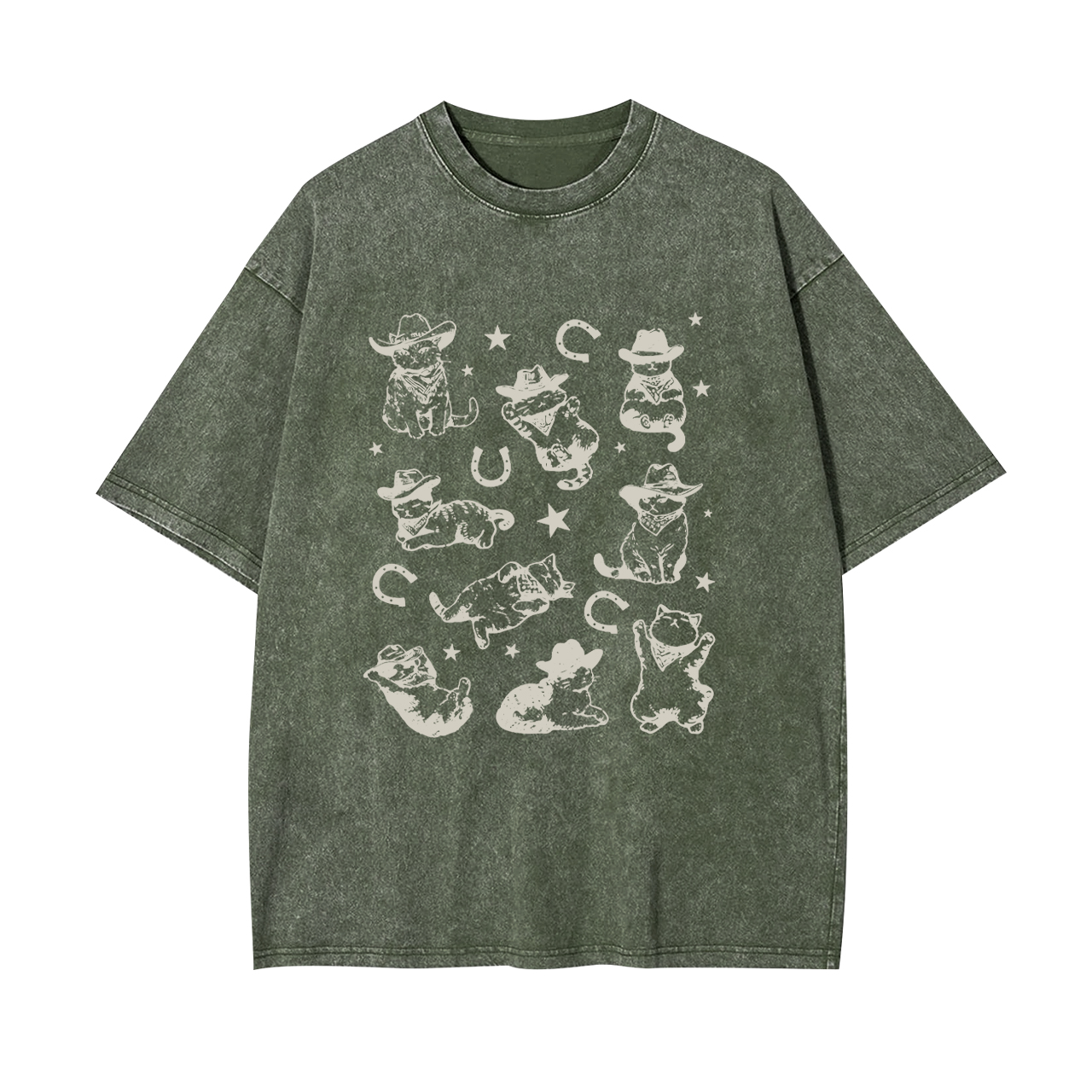 Cowboy Cats And Kittens Garment-dye Tees
