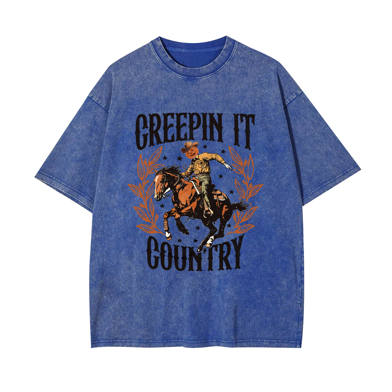 Creepin It Country Western Halloween Garment-dye Tees