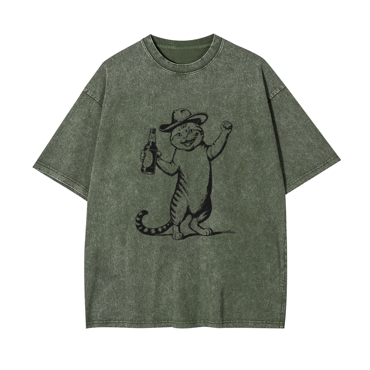 For Beer Cat Garment-dye Tees