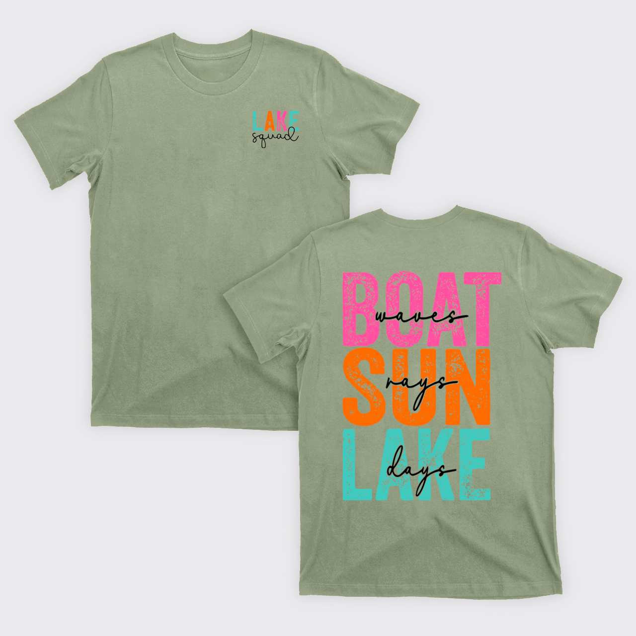 Hello Summer,Boat Waves Sun Rays Lake T-Shirts