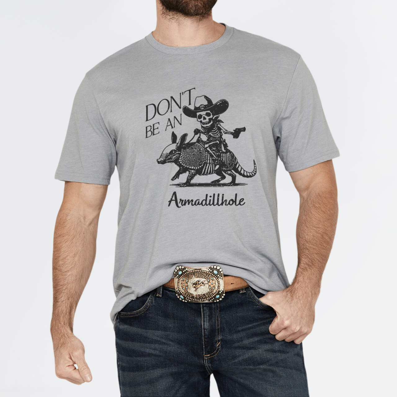 Cowboy Skeleton Armadillo T-Shirts