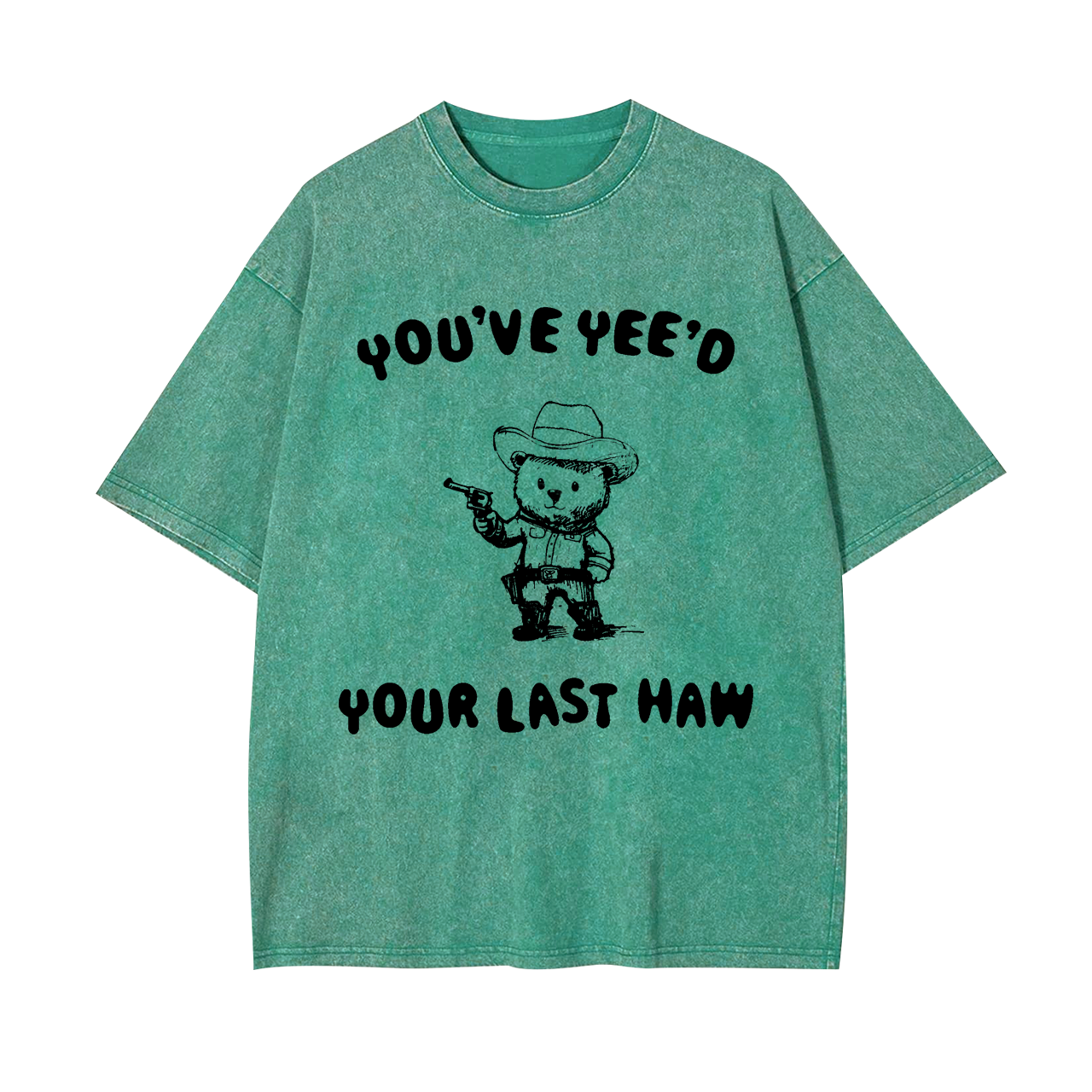 Cowboy Bear As A Cop Garment-dye Tees