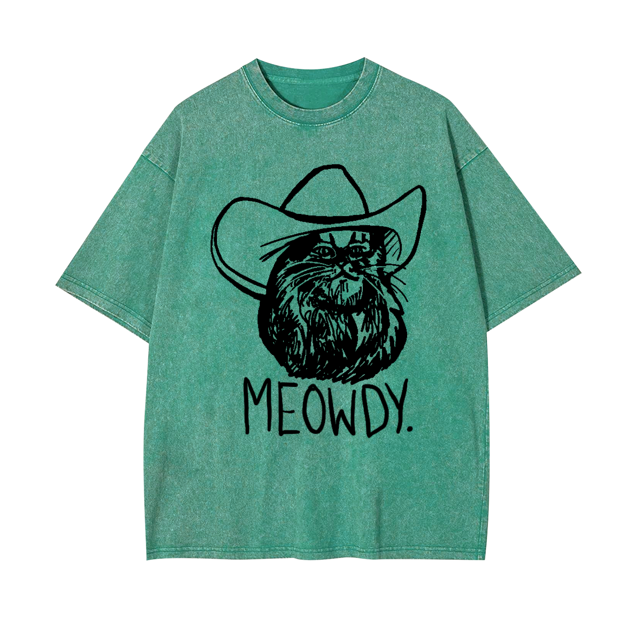 Meowdy Texas Cat Garment-dye Tees