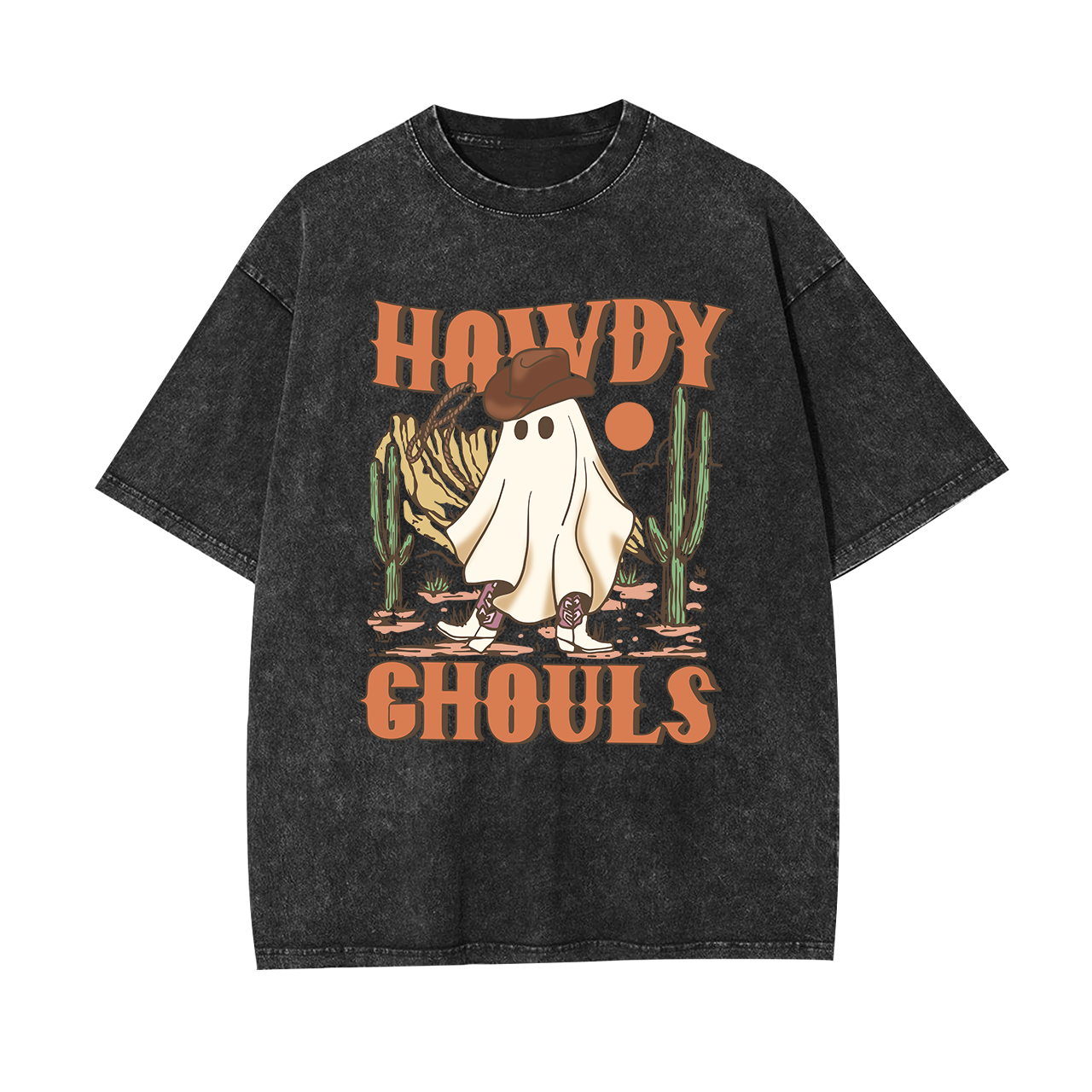 Howdy Ghouls Halloween Garment-dye Tees