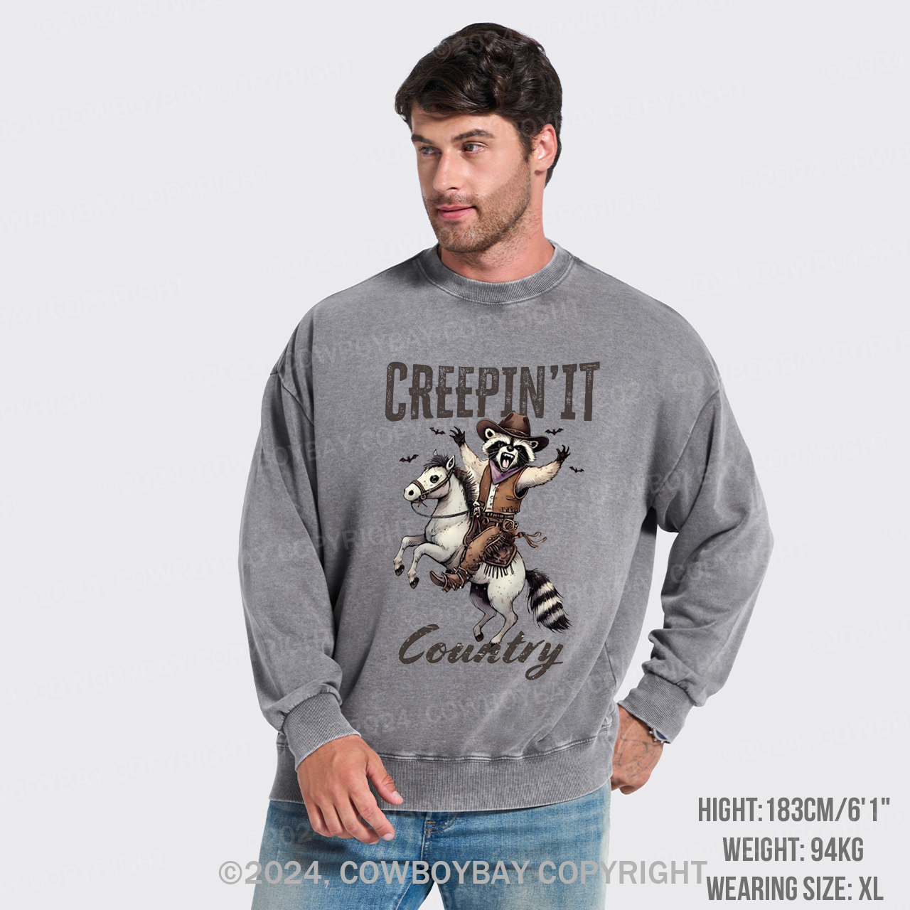 Creepin' It Country Washed Sweatshirts