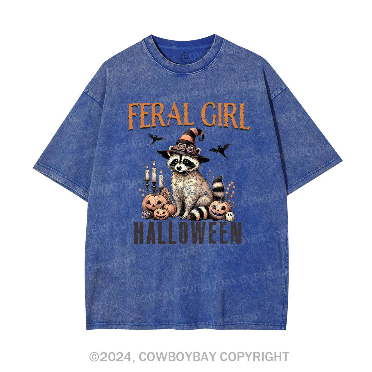 Feral Raccoon Halloween Garment-dye Tees