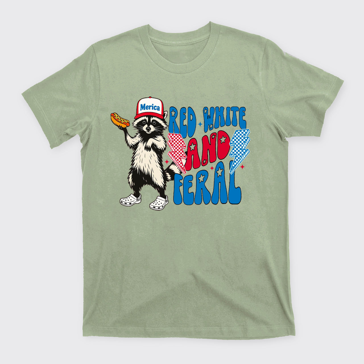 4th Of July-Red White And Feral T-Shirts