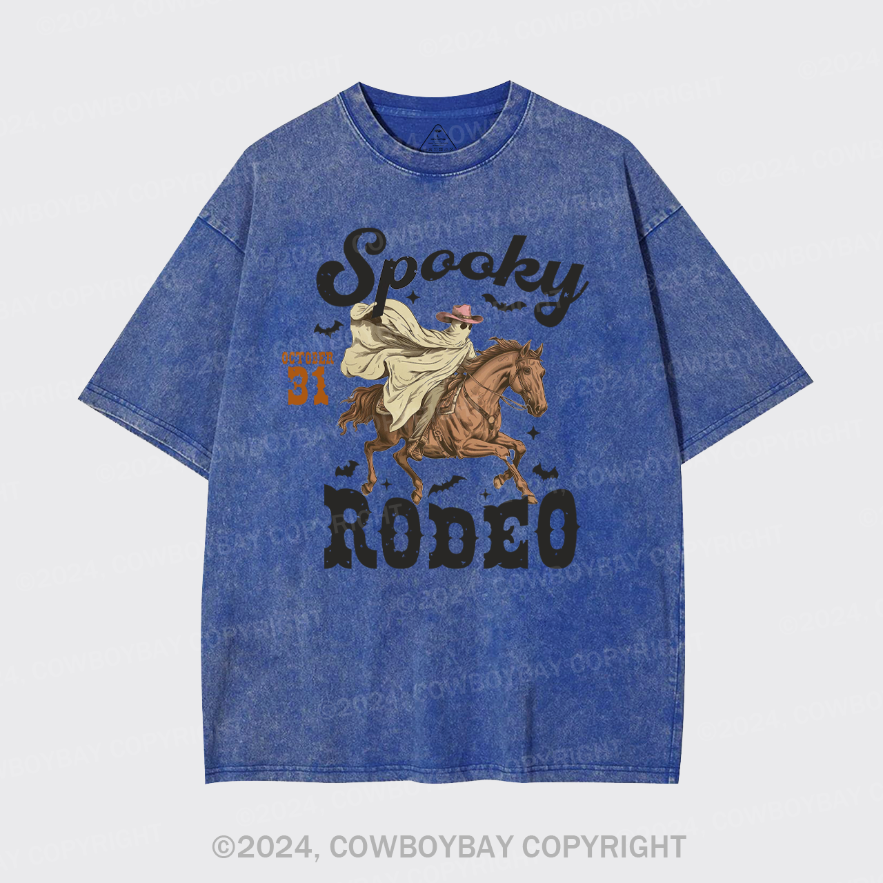 Spooky Rodeo Western Halloween Garment-dye Tees