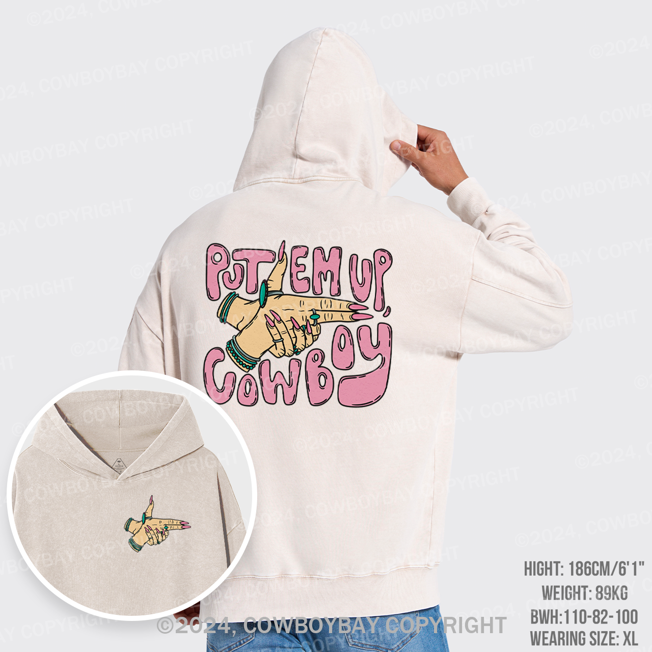 Put ��Em Up Cowboy Garment-Dye Hoodies