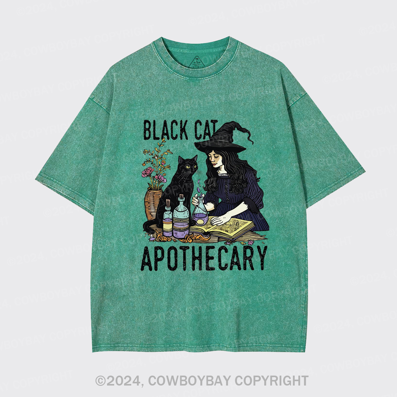 Black Cat Apothecary Garment-dye Tees