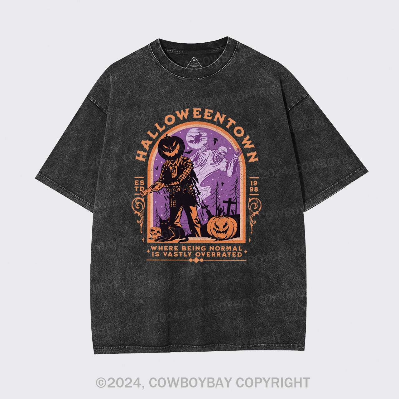 Halloween Pumpkin,EST.1998 Garment-dye Tees