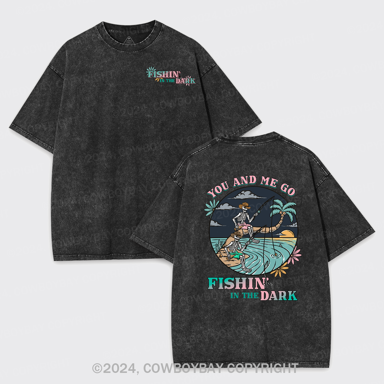 Fishin In The Dark Cowboy Garment-dye Tees