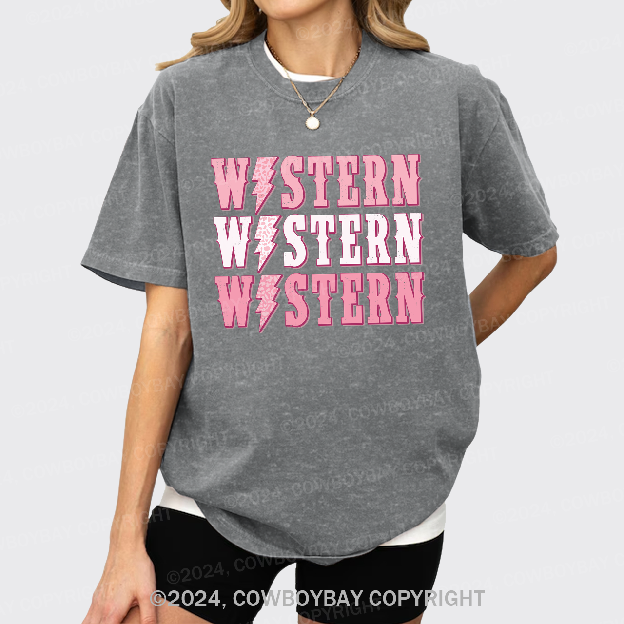 Western Lightning Cowgirl Garment-dye Tees