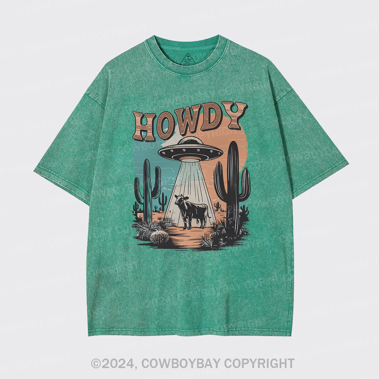 Western UFO,HOWDY Garment-dye Tees