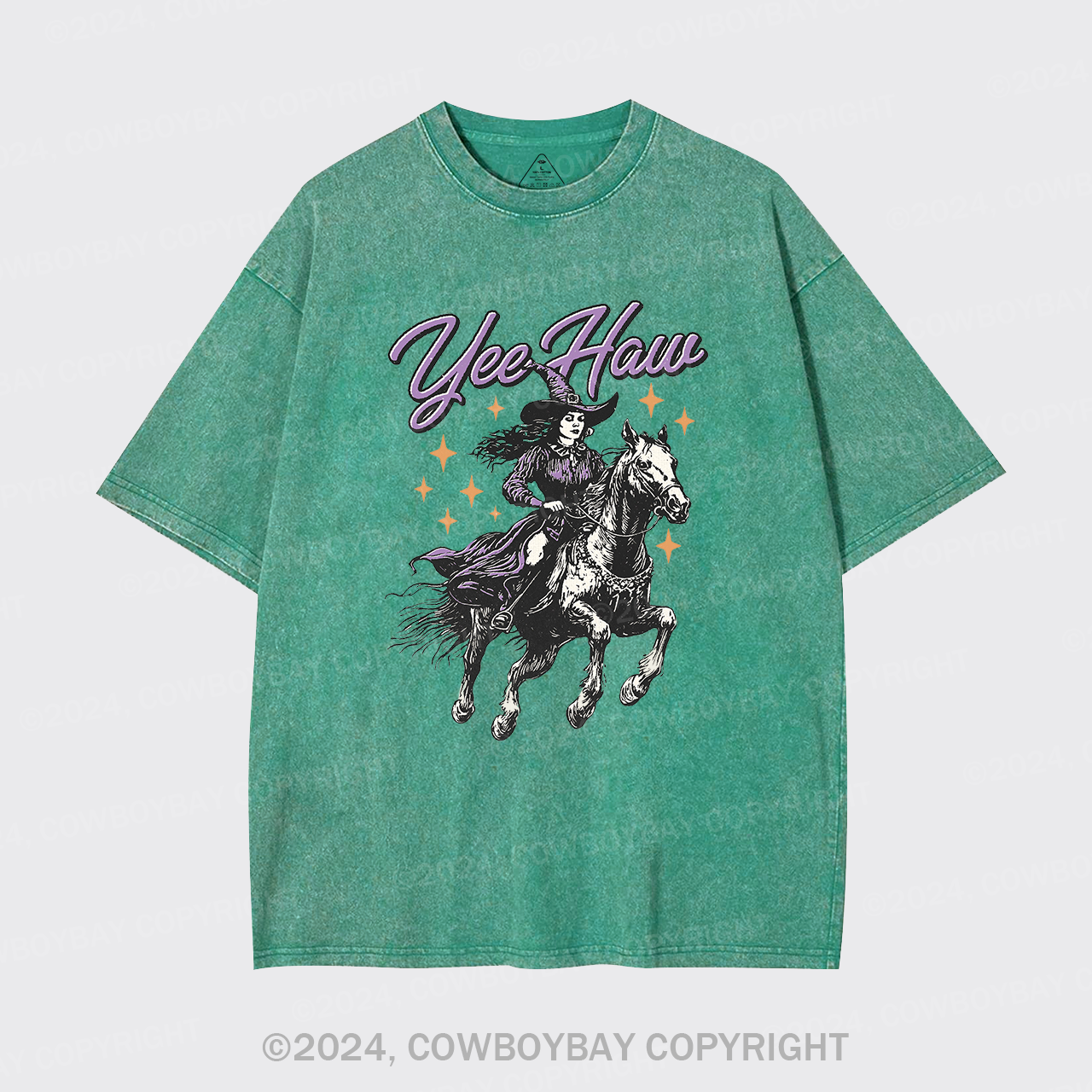 Yee Haw,Halloween Cowgirl Garment-dye Tees
