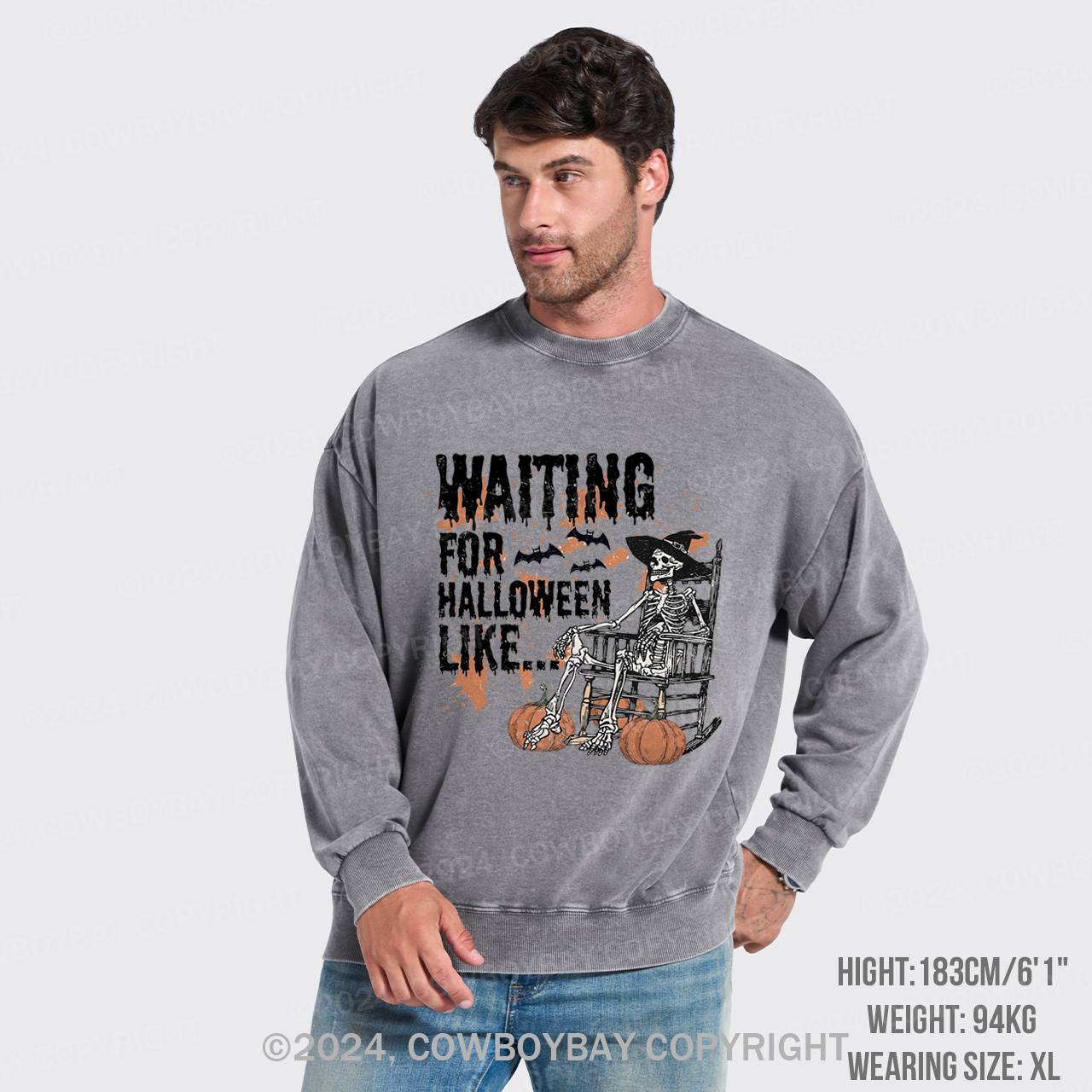 Waiting For Halloween Like Washed Sweatshirts