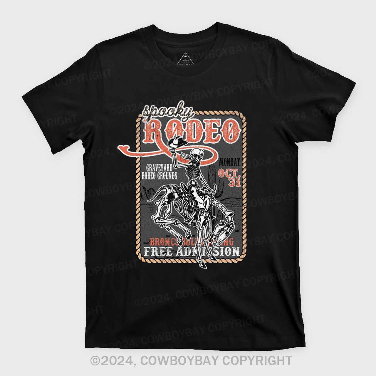 Funny Skeletons In Weird Rodeo T-Shirts