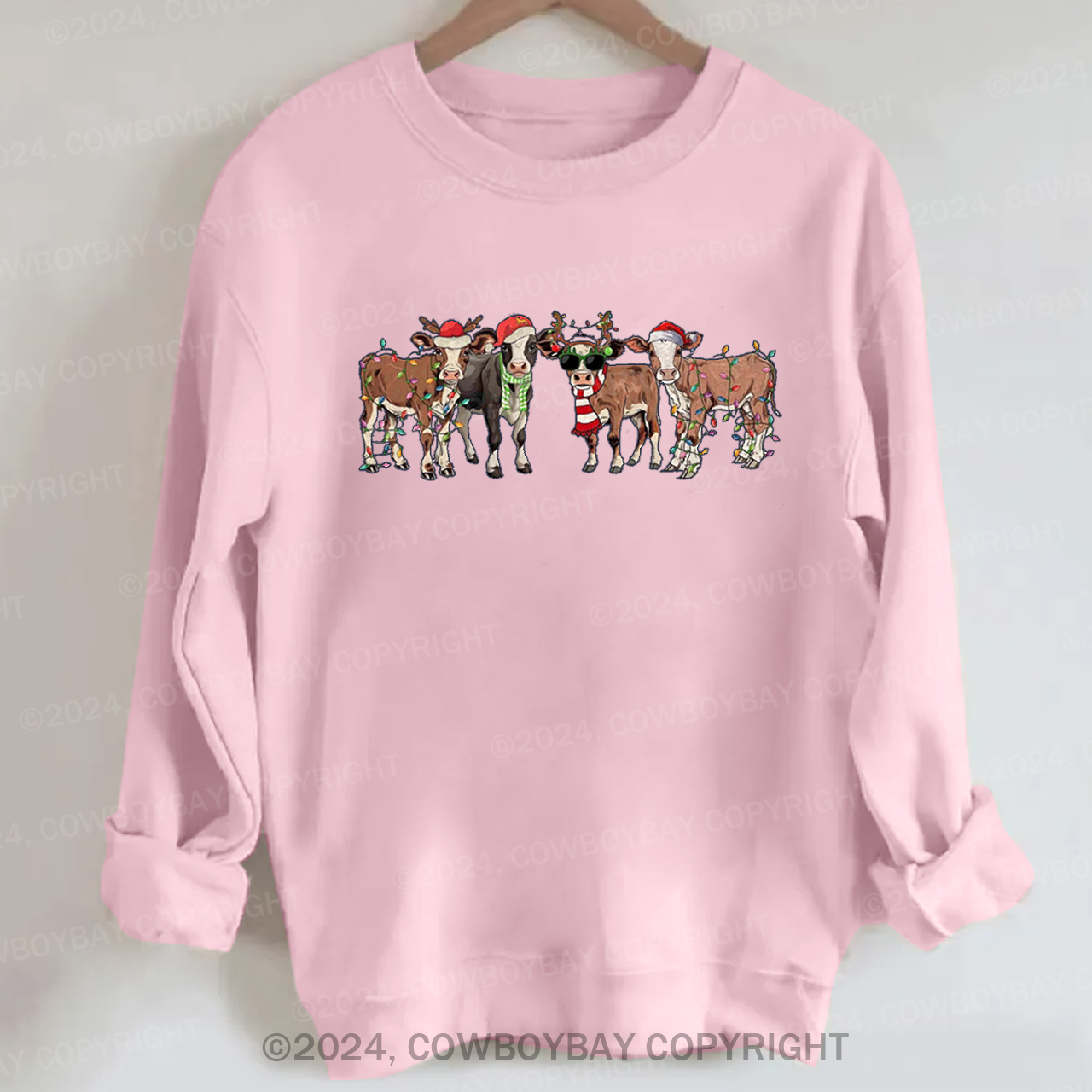 Christmas Cow Sweatshirt