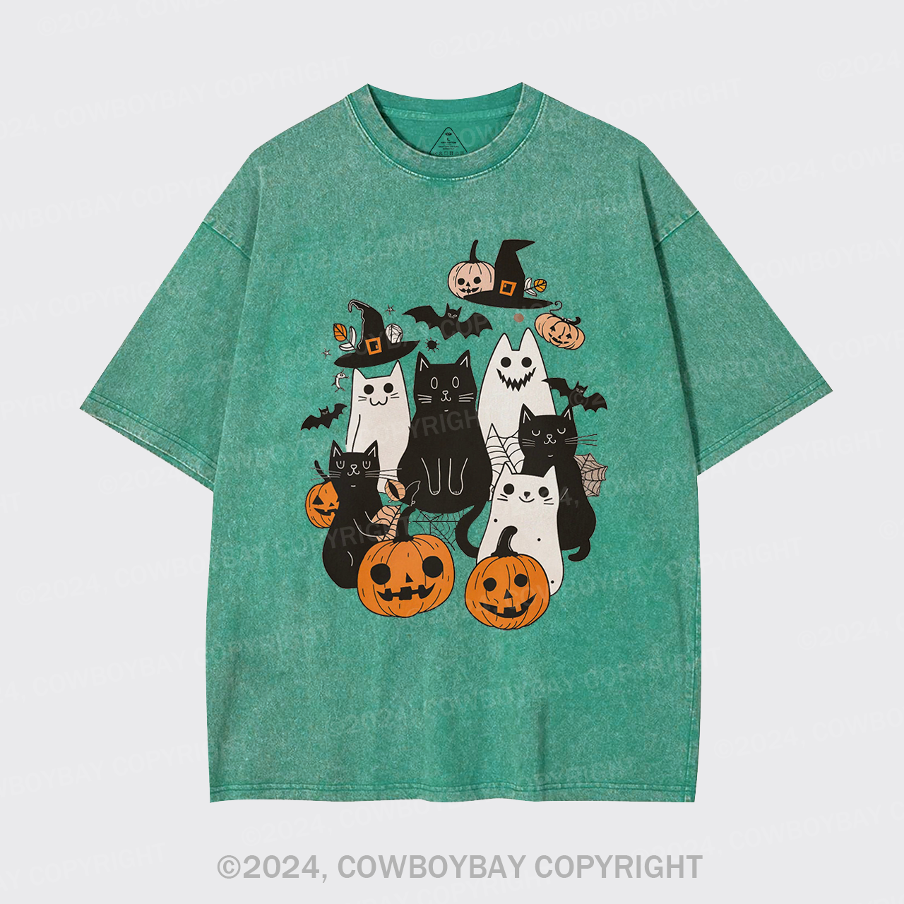 Halloween Cute Ghost Boo Garment-dye Tees