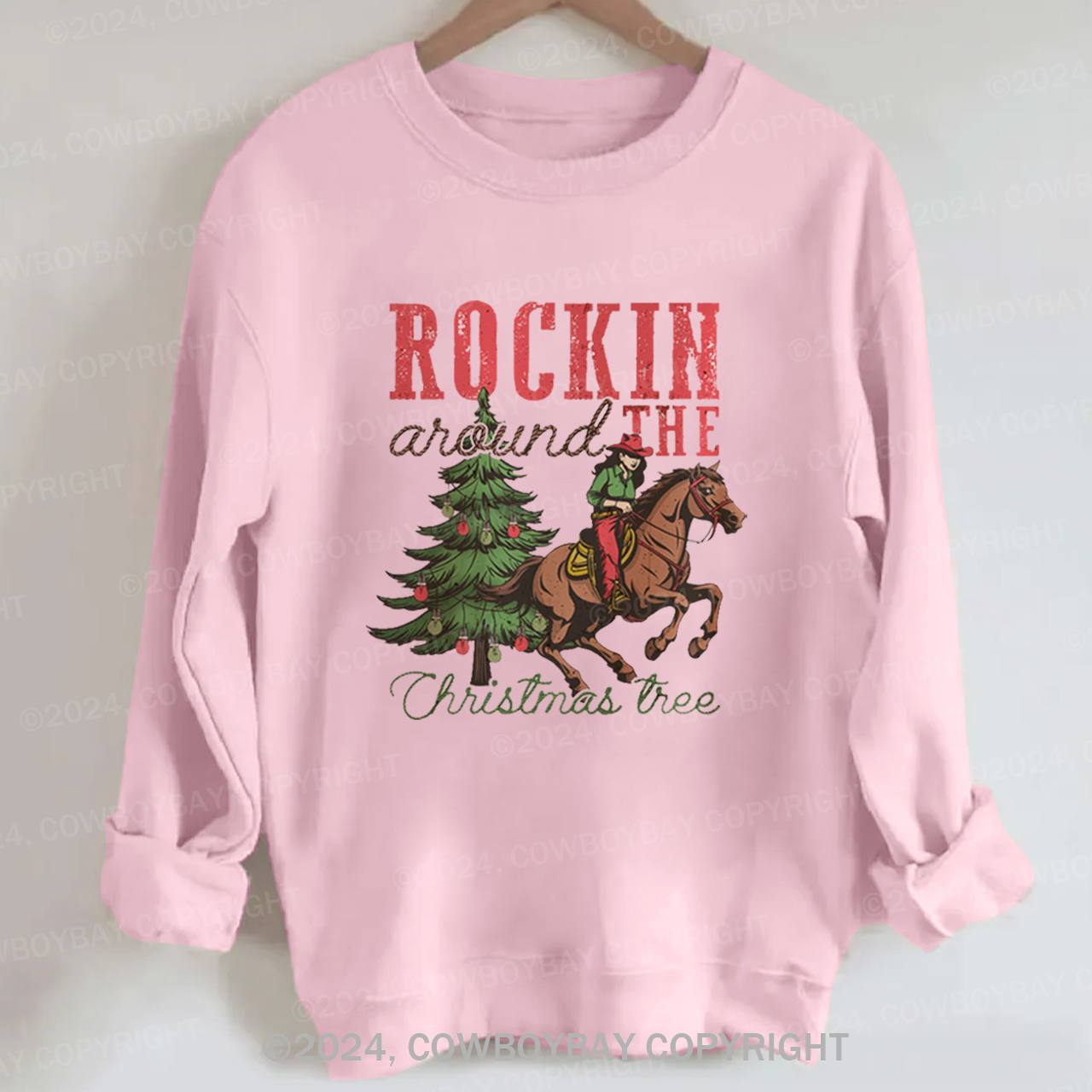 Rocking Around The Christmas Tree Cowgirl Sweatshirt