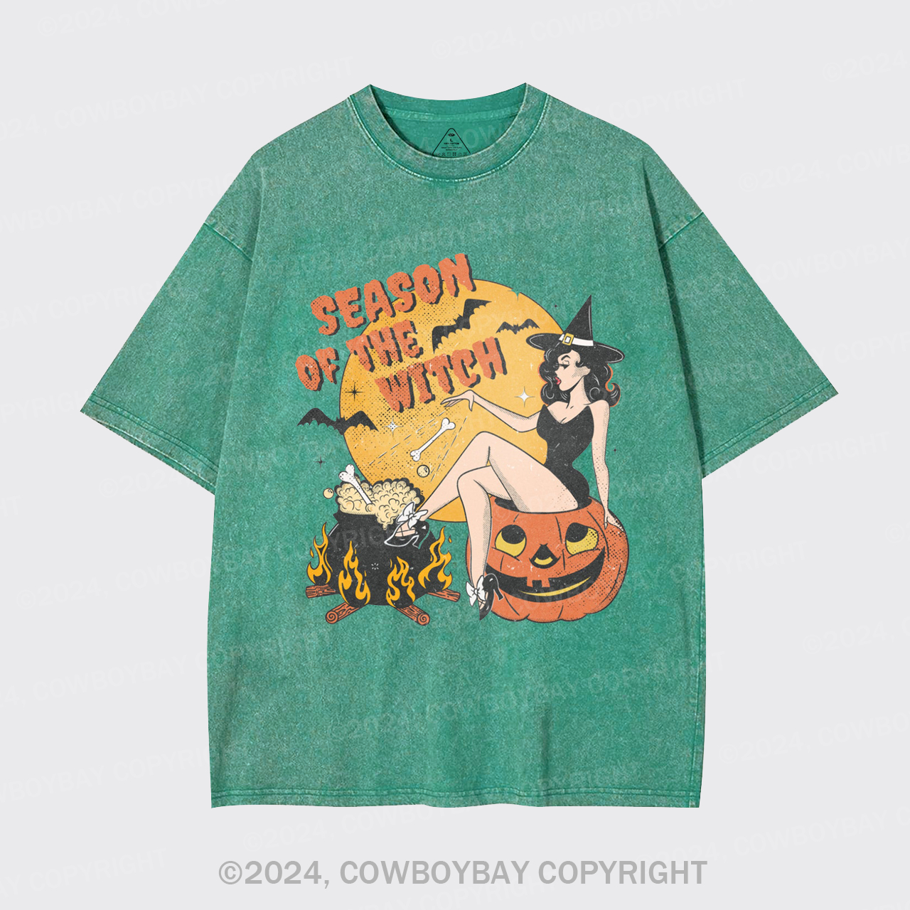 Season Of The Witch Halloween Garment-dye Tees
