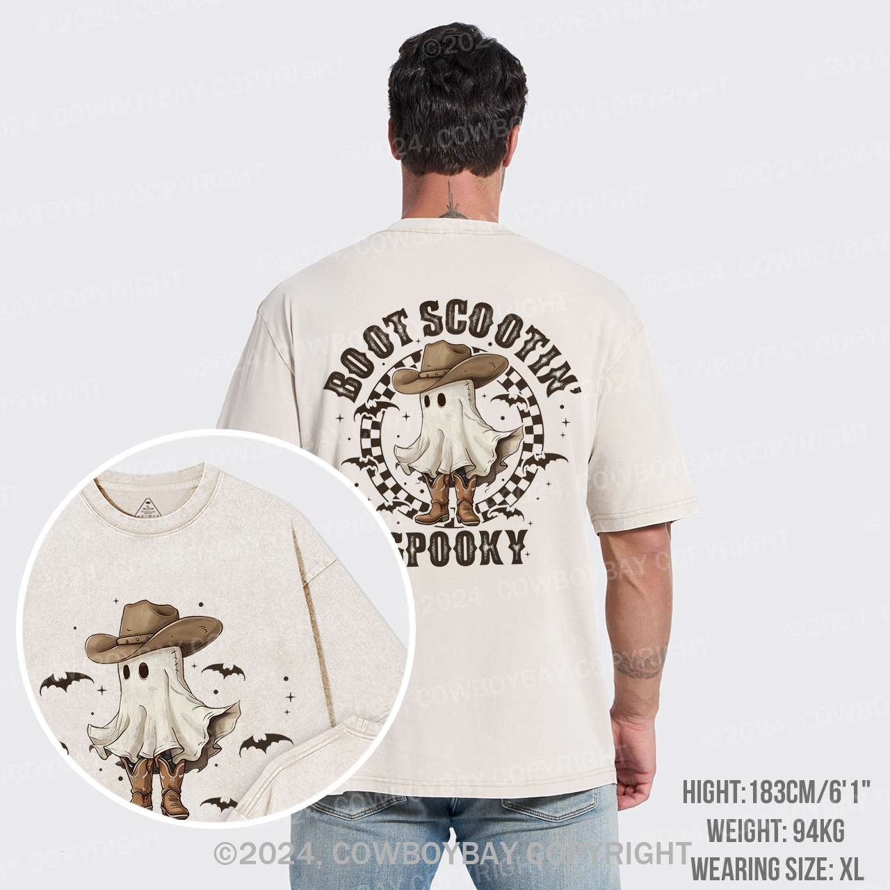 Western Halloween Boot Scoot Spooky Garment-dye Tees