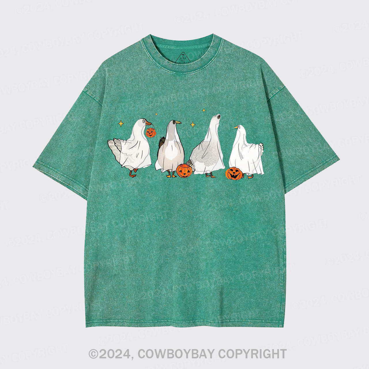 Halloween Ghost Ducks Garment-dye Tees