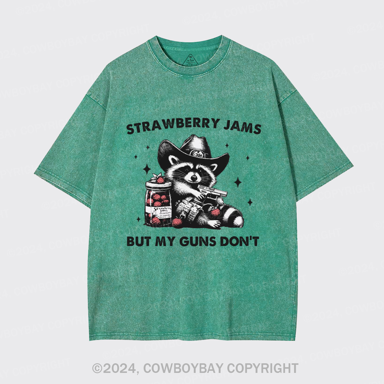 Strawberry Jams But My Guns Don't Garment-dye Tees