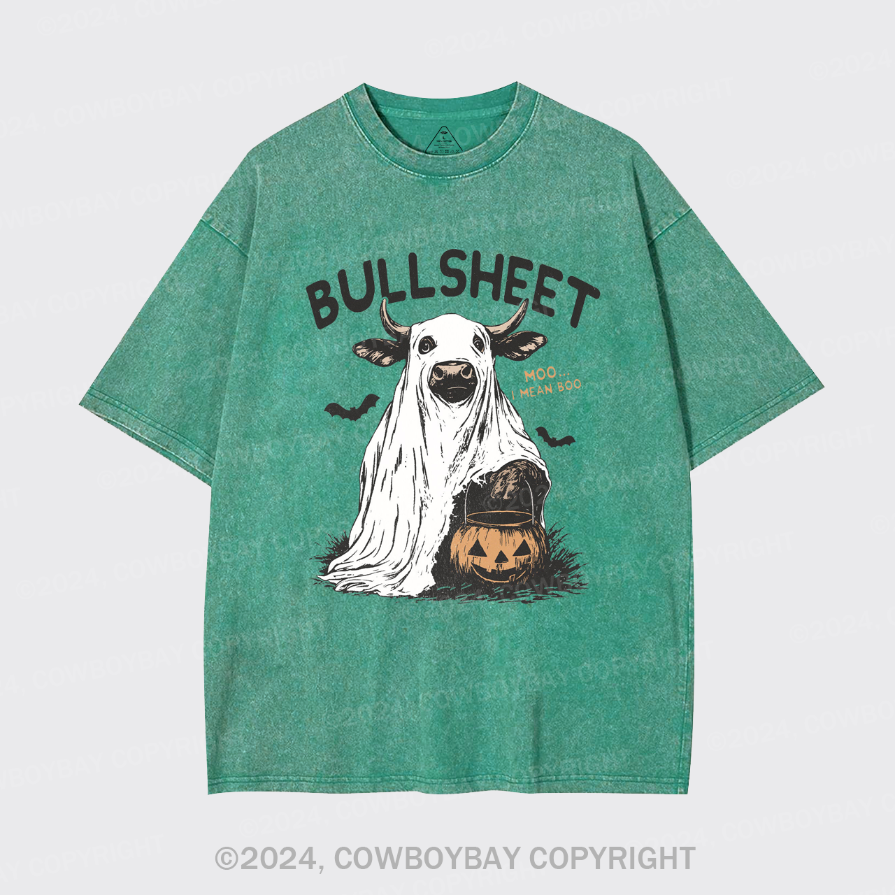 Funny Halloween Bullsheet Garment-dye Tees