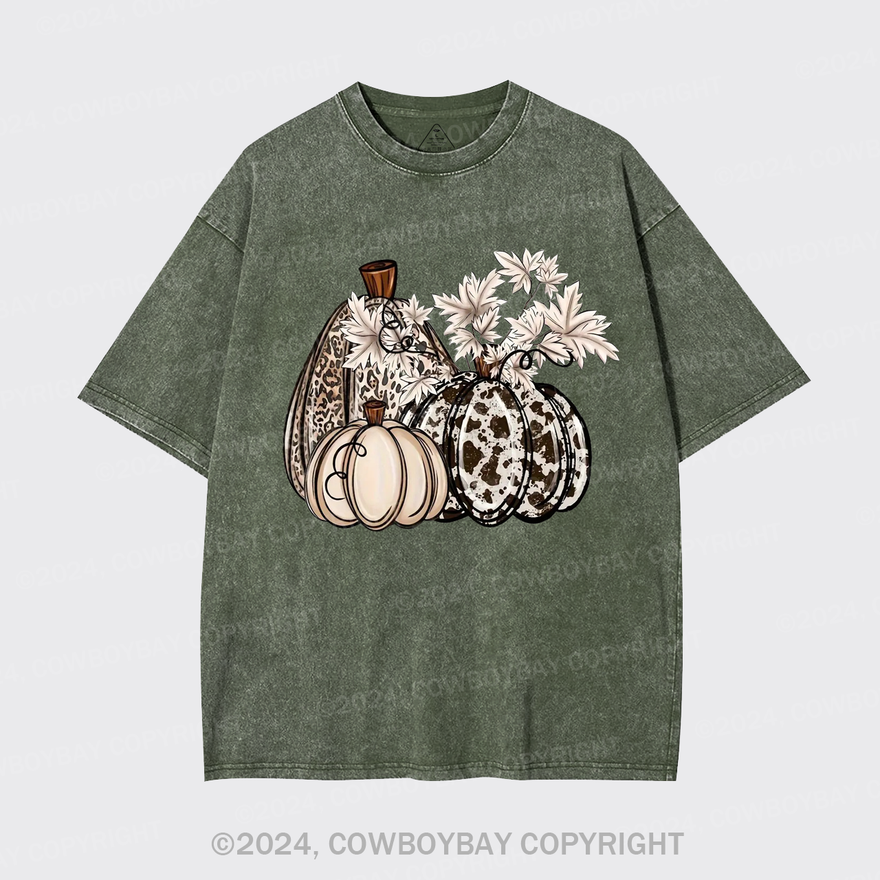 Pumpkins Fall Halloween Garment-dye Tees