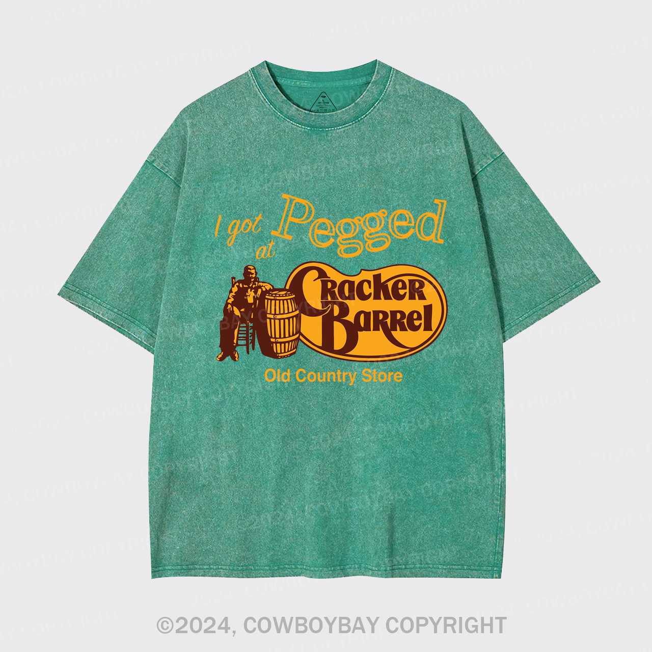 I Got Pegged at Cracker Barrel Old Country Store Garment-dye Tees