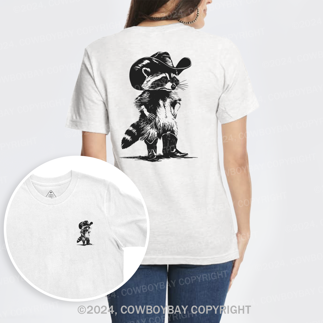 Western Vintage Cowboy Racoon T-Shirts