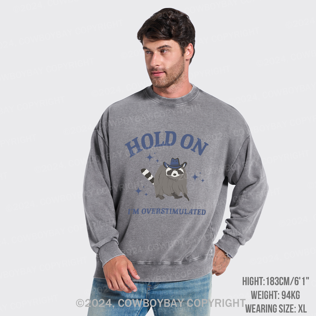 Wait,I'm Overstimulated ashed Sweatshirts