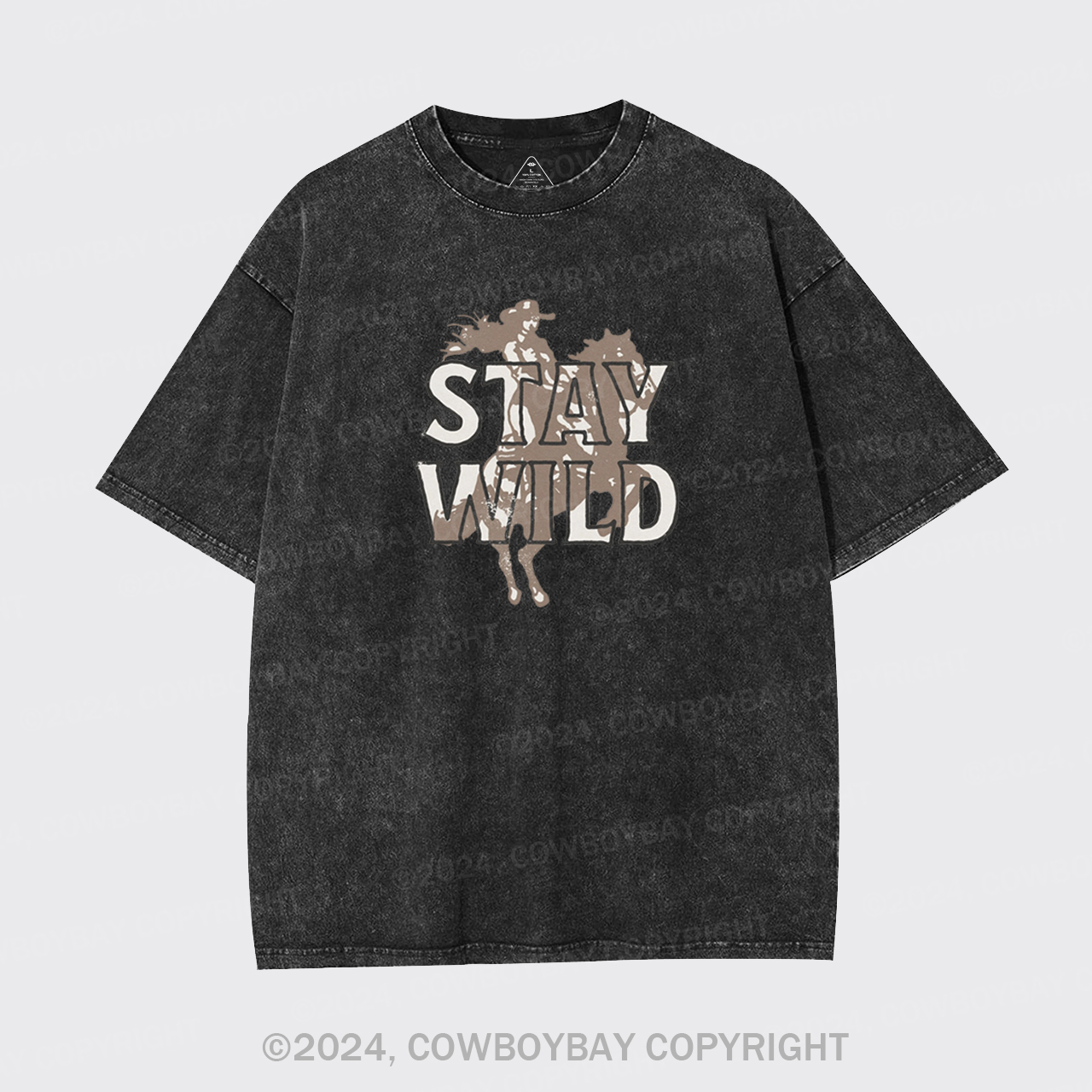 Stay Wild Cowgirl Horse Western Garment-dye Tees