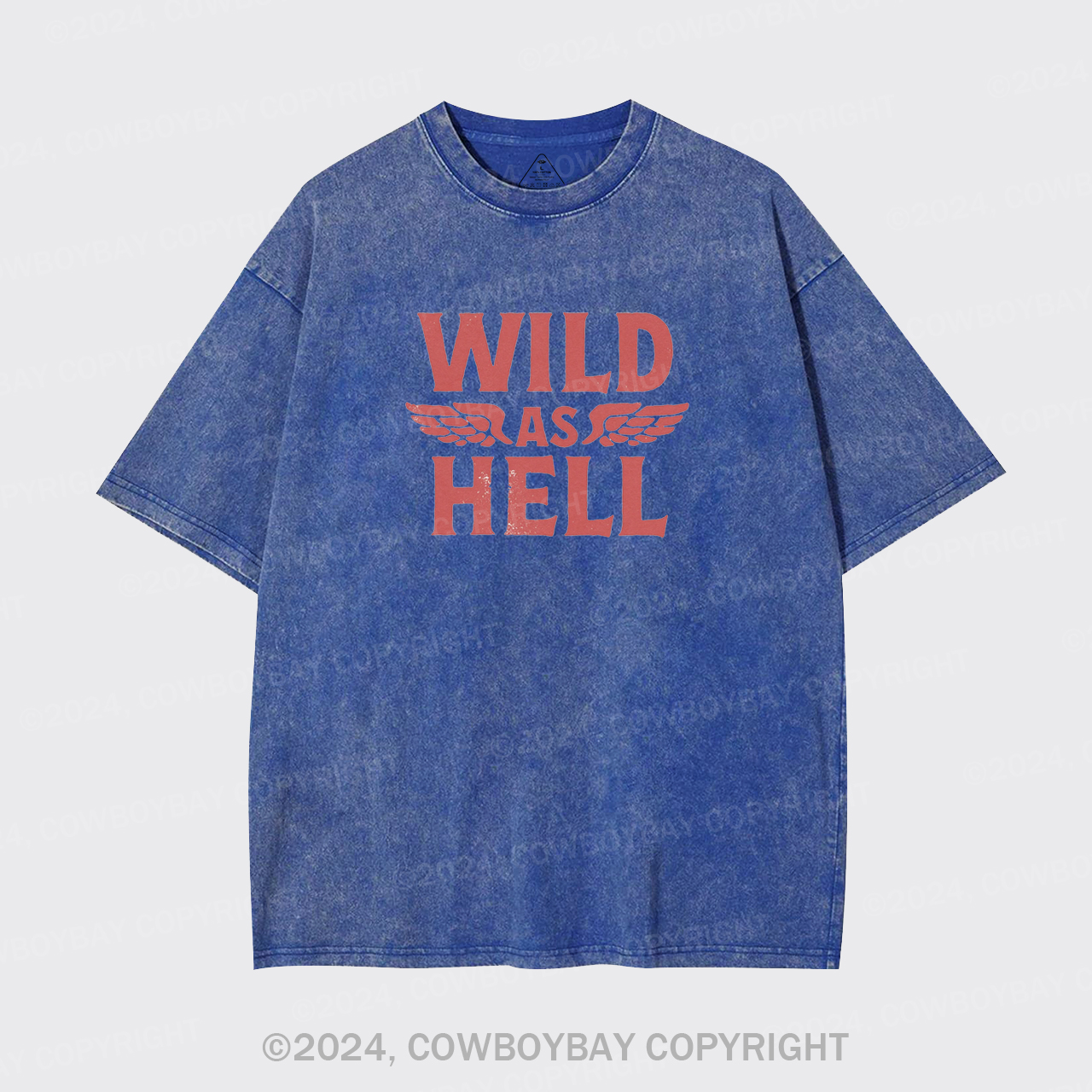 Wild As Hell Wings Rock N Roll Cowgirl Garment-dye Tees