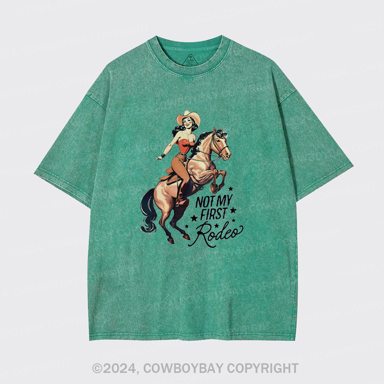 Retro Rodeo Cowgirl Garment-dye Tees