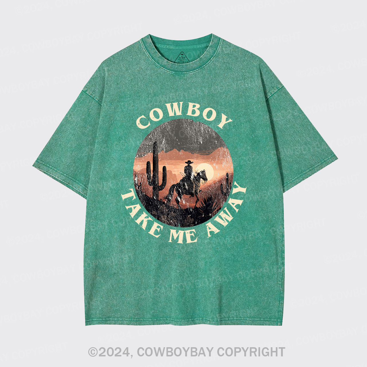 Cowboy Take Me Away Cute Farm Garment-dye Tees