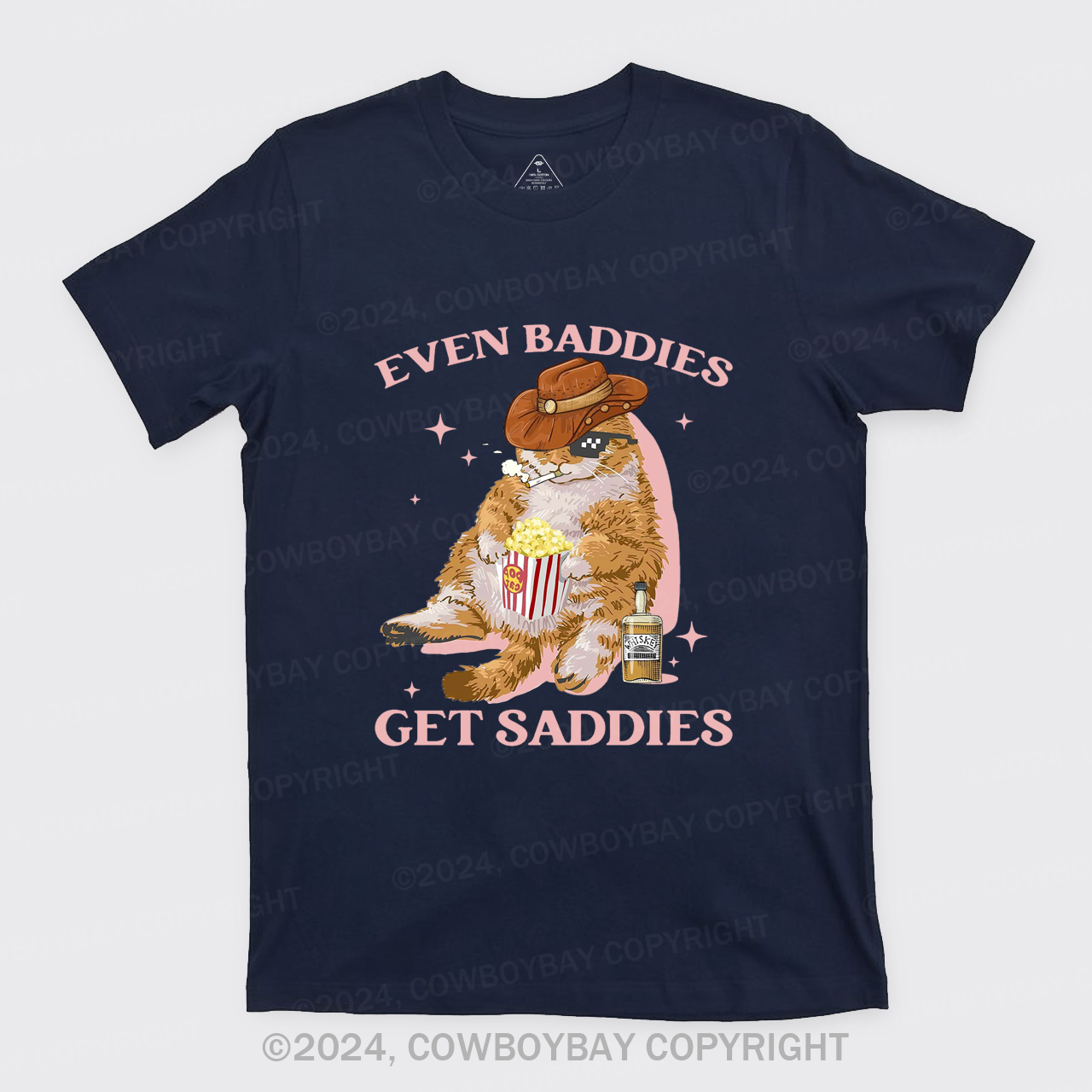 Even Baddies Get Saddies Funny Cat T-Shirts