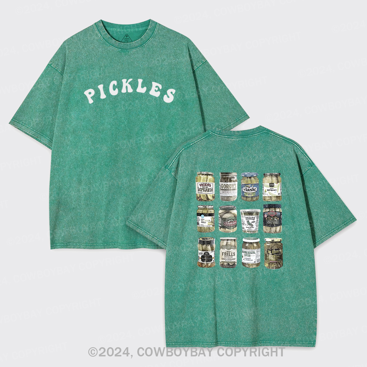 Canned Pickles Lovers Vintage Garment-dye Tees