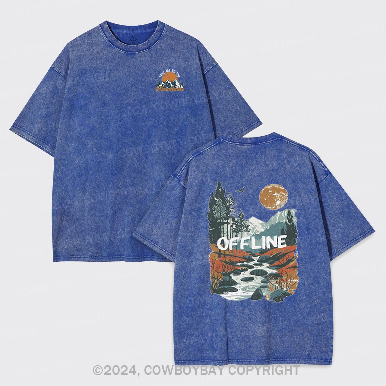 Hiking In The Mountains Garment-dye Tees