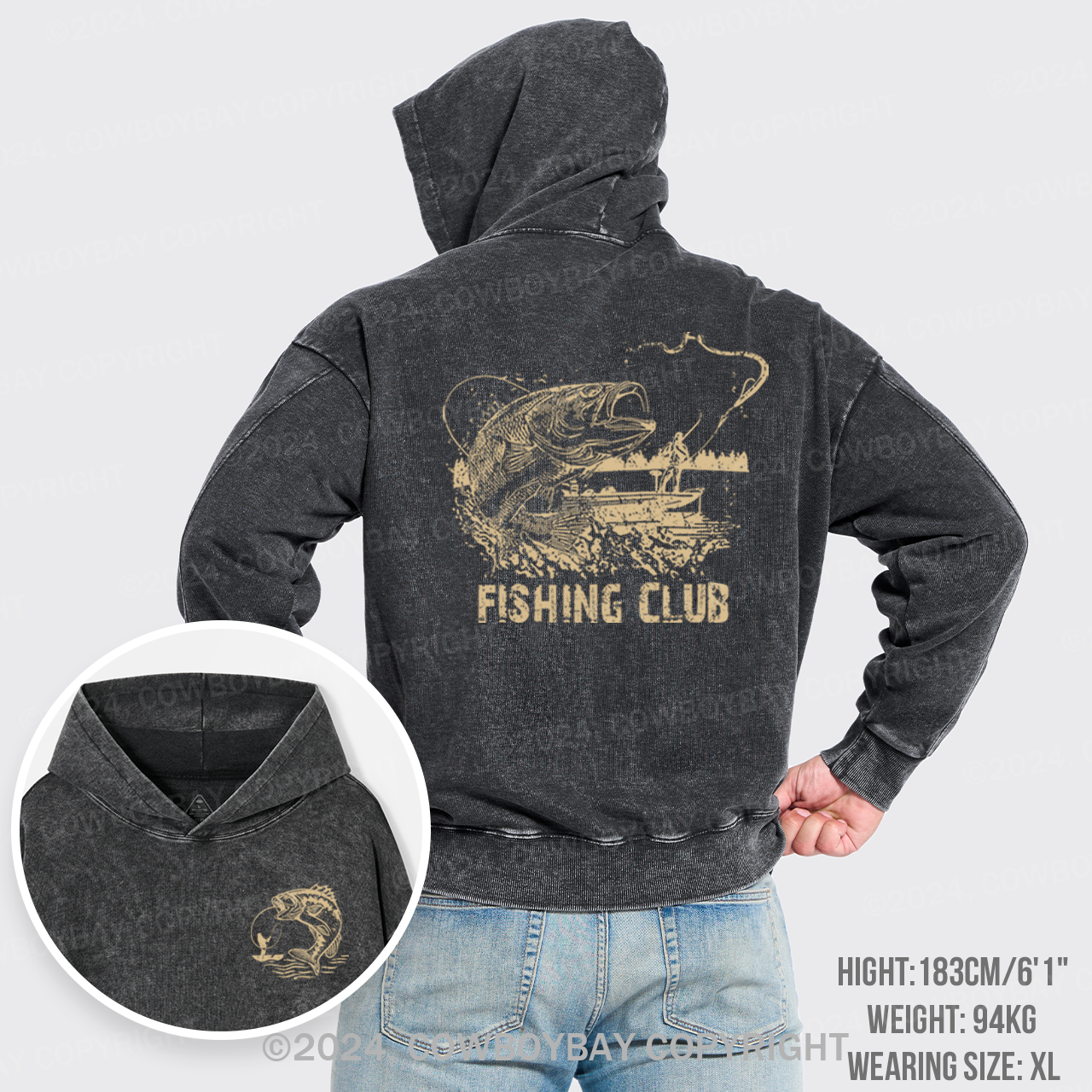 Fishing Club Garment-Dye Hoodies