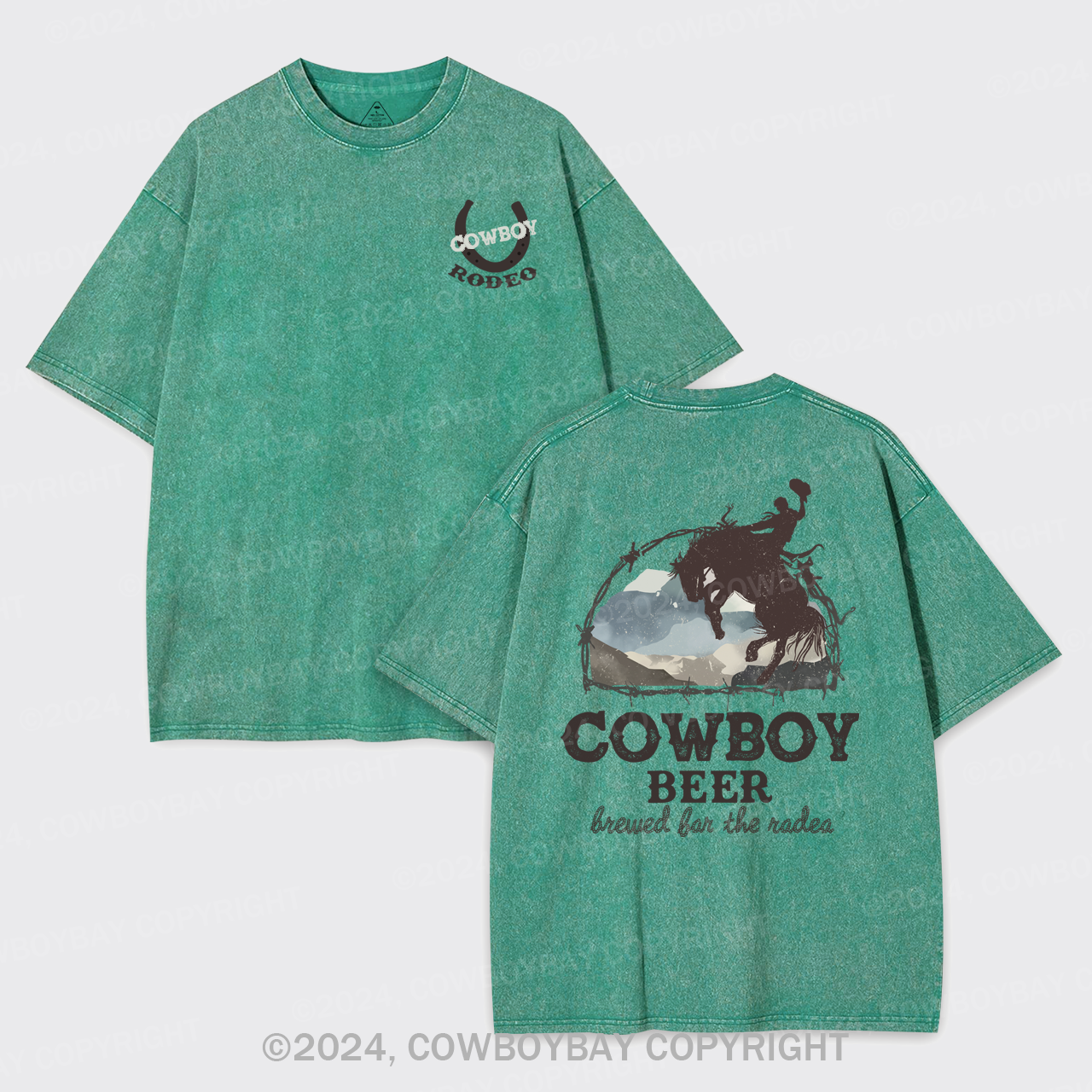 Beers Brewed for The Cowboy Rodeo Garment-dye Tees