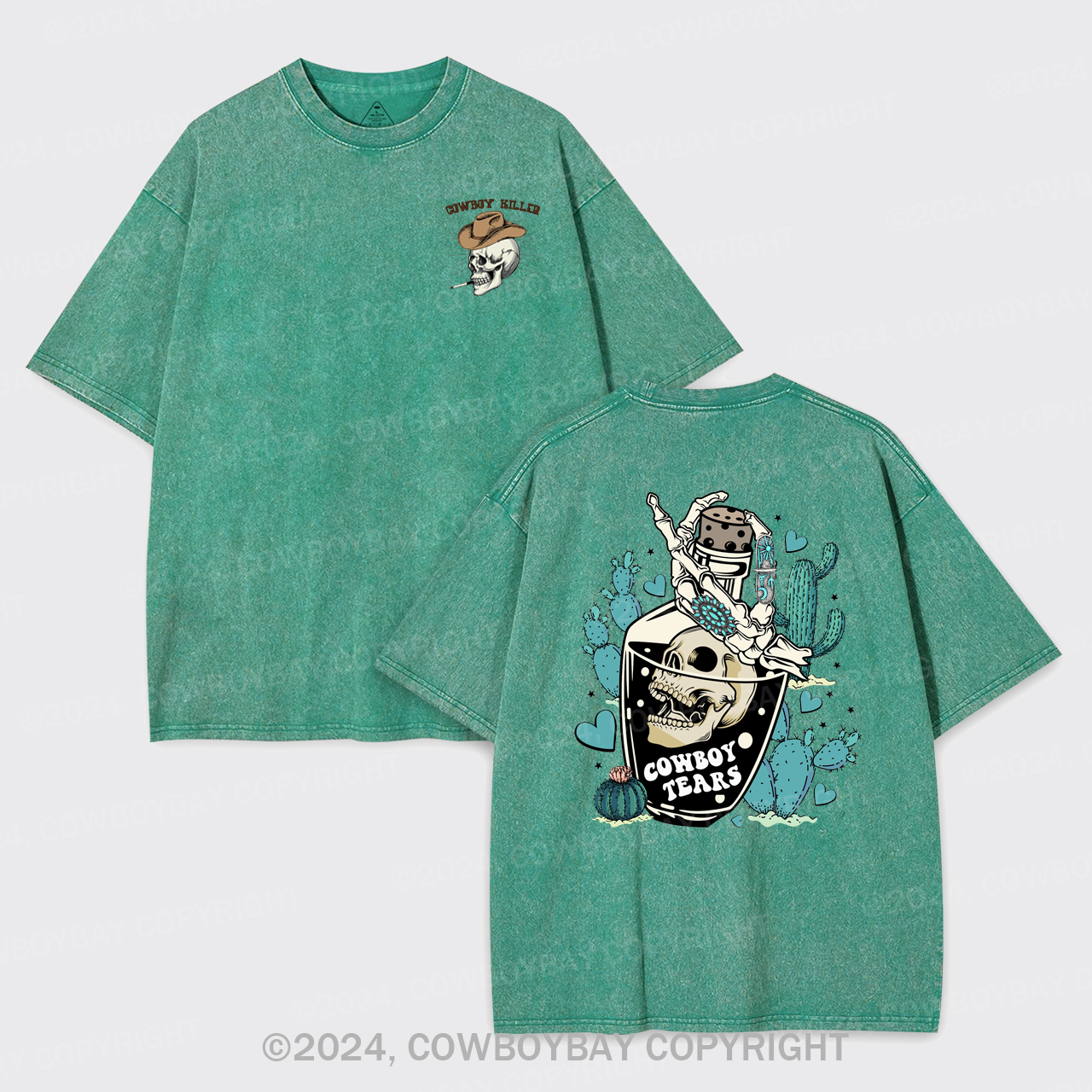 Western Turquoise Jewelry Garment-dye Tees